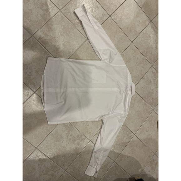 Van Heusen Royal Herringbone Men 14-1/2 (32/33) White Button Down Long Sleeve - Picture 3 of 3